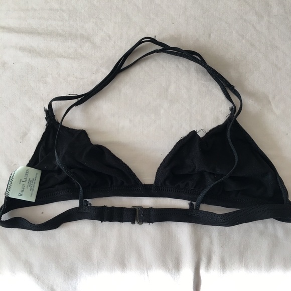 Ralph Lauren strappy cross racer back black bra - Picture 4 of 8